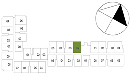 Vị trí mặt bằng căn hộ 3 PN - 86.34 m² - 01