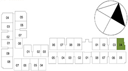 Vị trí mặt bằng căn hộ 3 PN - 86.34 m² - 01