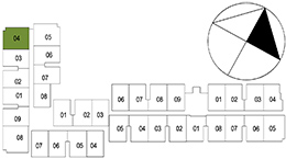 Vị trí mặt bằng căn hộ 3 PN - 86.34 m² - 01